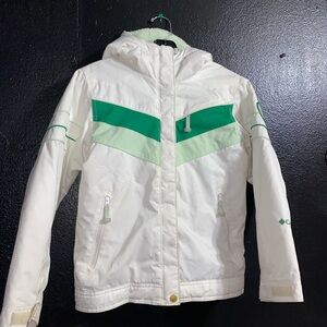 Columbia Kids' Puffer Jacket in White and Green